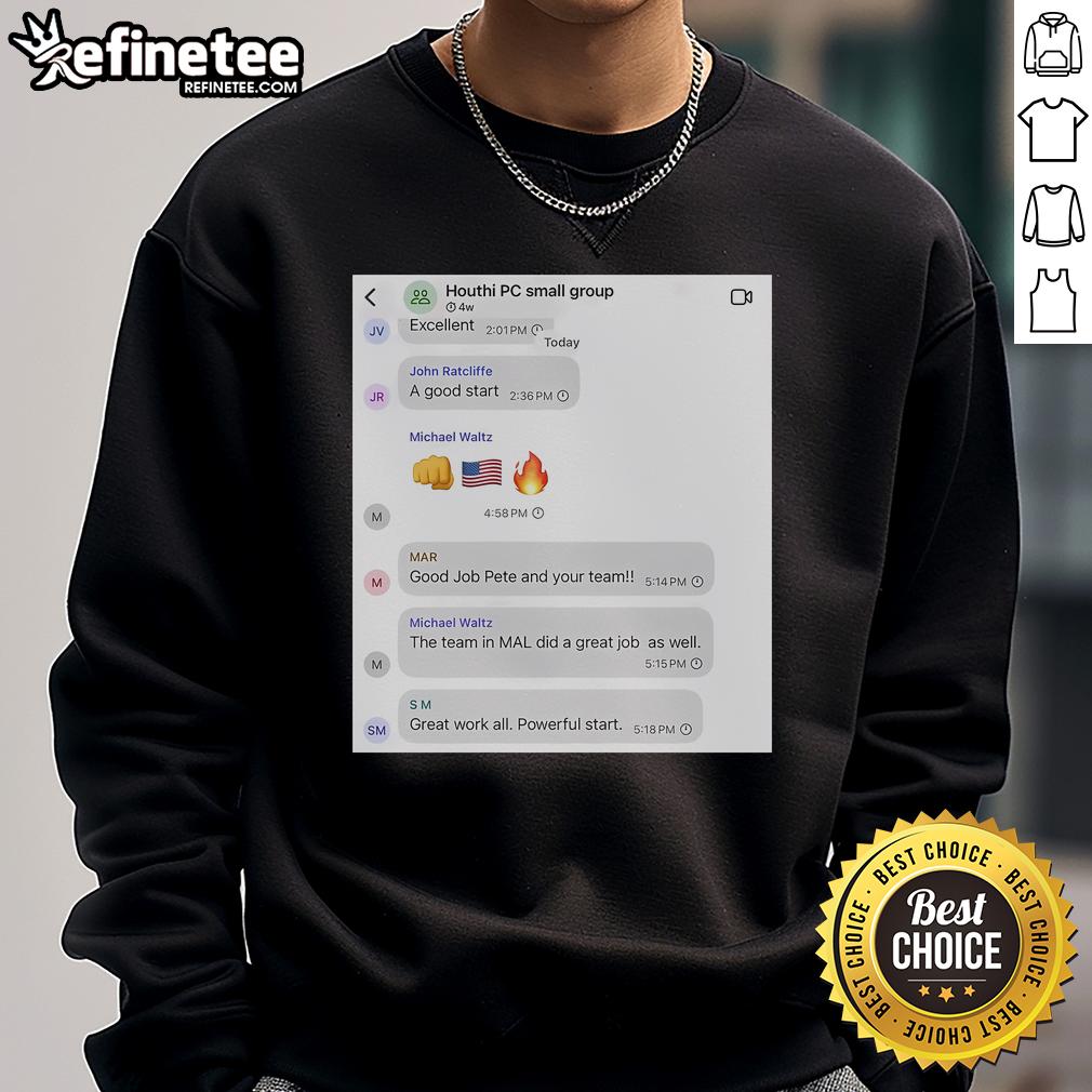 Hot Houthi Pc Small Group Text Sweatshirt Hot Houthi PC small group text sweatshirt featuring bold graphics in a stylish design, perfect for casual wear.