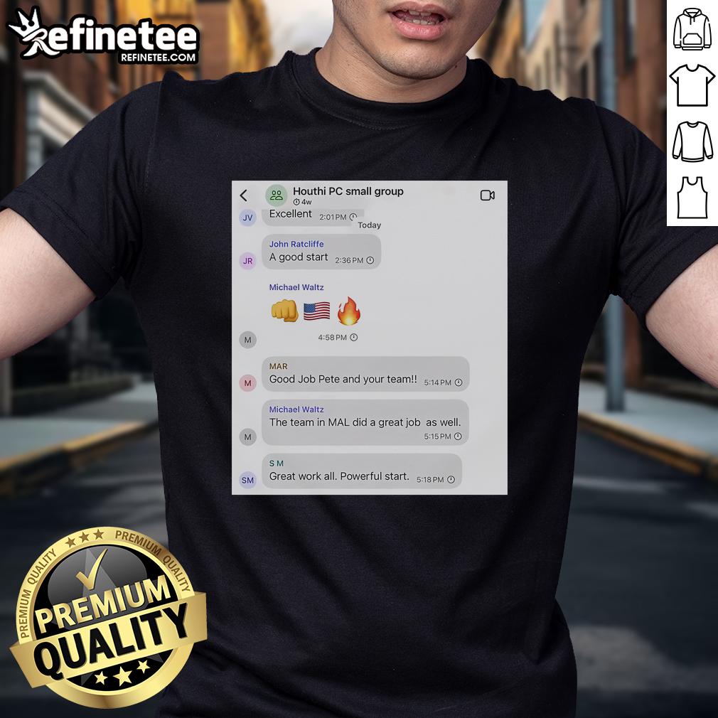 Hot Houthi Pc Small Group Text T Shirt Hot Houthi PC Small Group Text T-Shirt featuring bold graphics and a trendy design for casual wear enthusiasts.