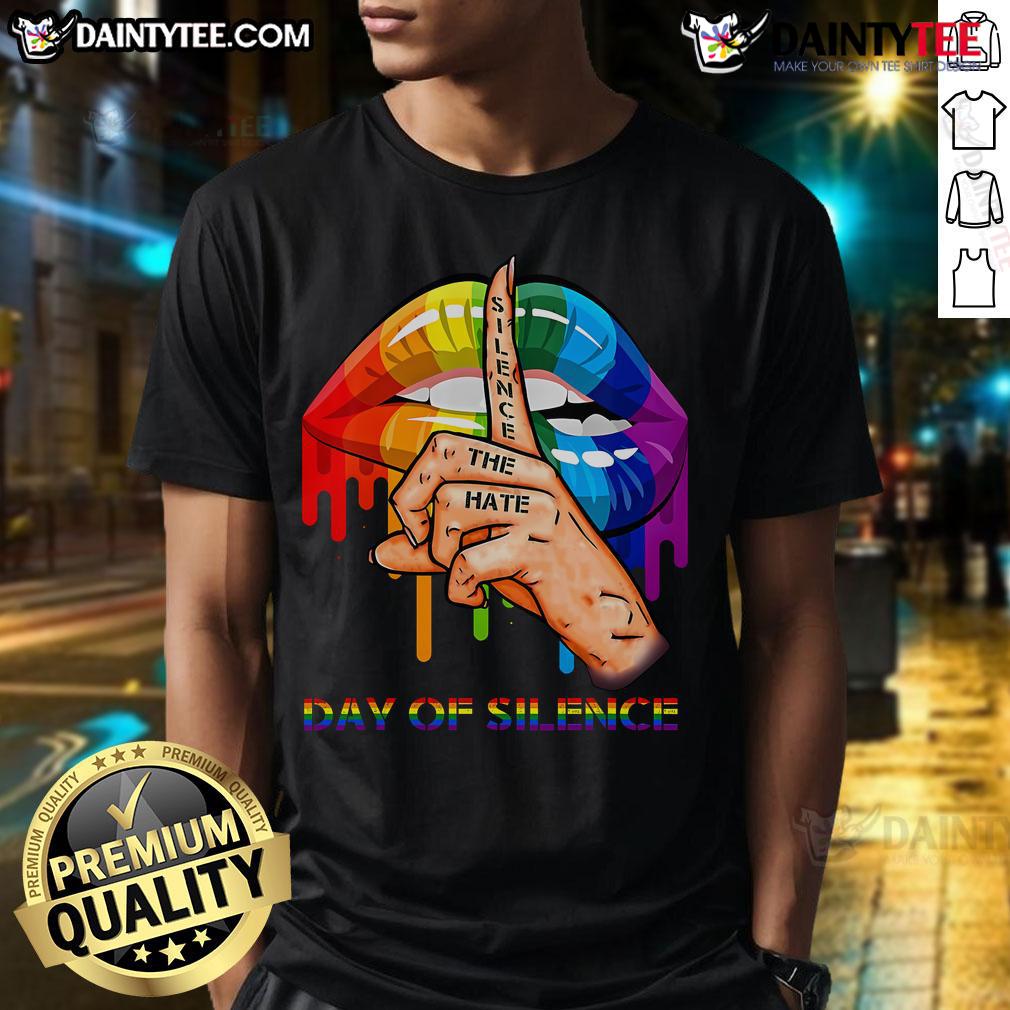 Hot Lgbt Silence The Hate Day Of Silence T Shirt Hot LGBT Silence The Hate Day Of Silence T-Shirt featuring bold graphics promoting anti-bullying and LGBTQ+ awareness.