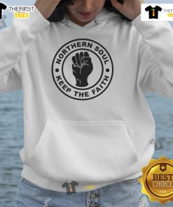 Hot Northern Soul Keep The Faith Hoodie in vibrant colors, perfect for fans of Northern Soul music and style.