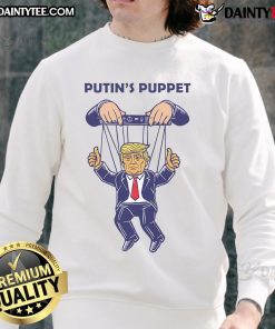 Hot Putins Puppet Trump is a Russian asset sweatshirt featuring bold text and graphic design, perfect for political statements.