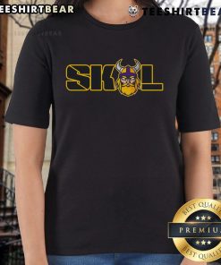 Hot SKOL Viking Football Fan Ladies Tee featuring a stylish design perfect for game day and supporting your team.