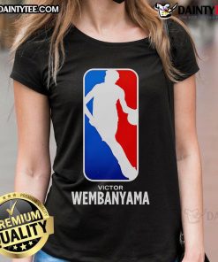 Hot Victor Wembanyama NBA logo ladies tee featuring a stylish design for women's basketball fans.