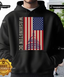 Hot Washington DC Flag of the United States Hoodie featuring a bold design and vibrant colors, perfect for stylish wear.