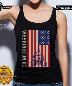 Stylish Hot Washington DC flag tank top featuring the United States flag design for trendy summer wear.