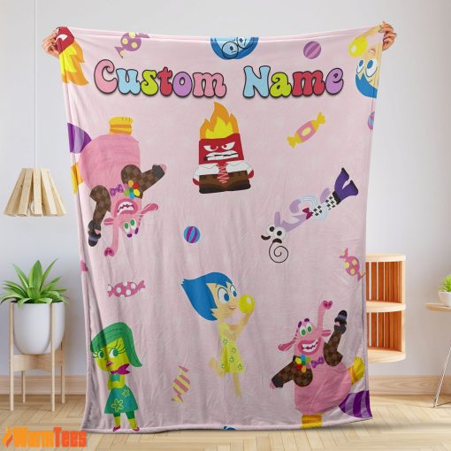 Inside Out Cute Blanket Fleece Customized Blanket-mk-01