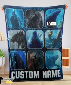 King Of The Monsters Godzilla Blanket Fleece Customized Blanket