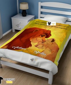 Lion King Simba And Nala Flannel Fleece Customized Blanket