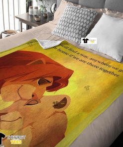 Lion King Simba And Nala Flannel Fleece Customized Blanket