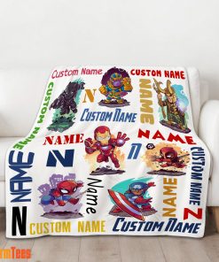 Marvel Chibi Heroes And Villains Blanket Fleece Customized Blanket