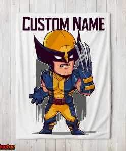 Marvel Chibi Wolverine Blanket Fleece Customized Blanket