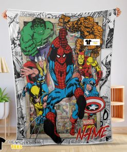Marvel Comics Superhero Blanket Fleece Customized Blanket