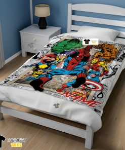 Marvel Comics Superhero Blanket Fleece Customized Blanket