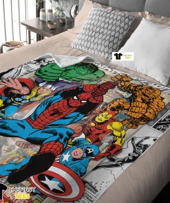 Marvel Comics Superhero Blanket Fleece Customized Blanket
