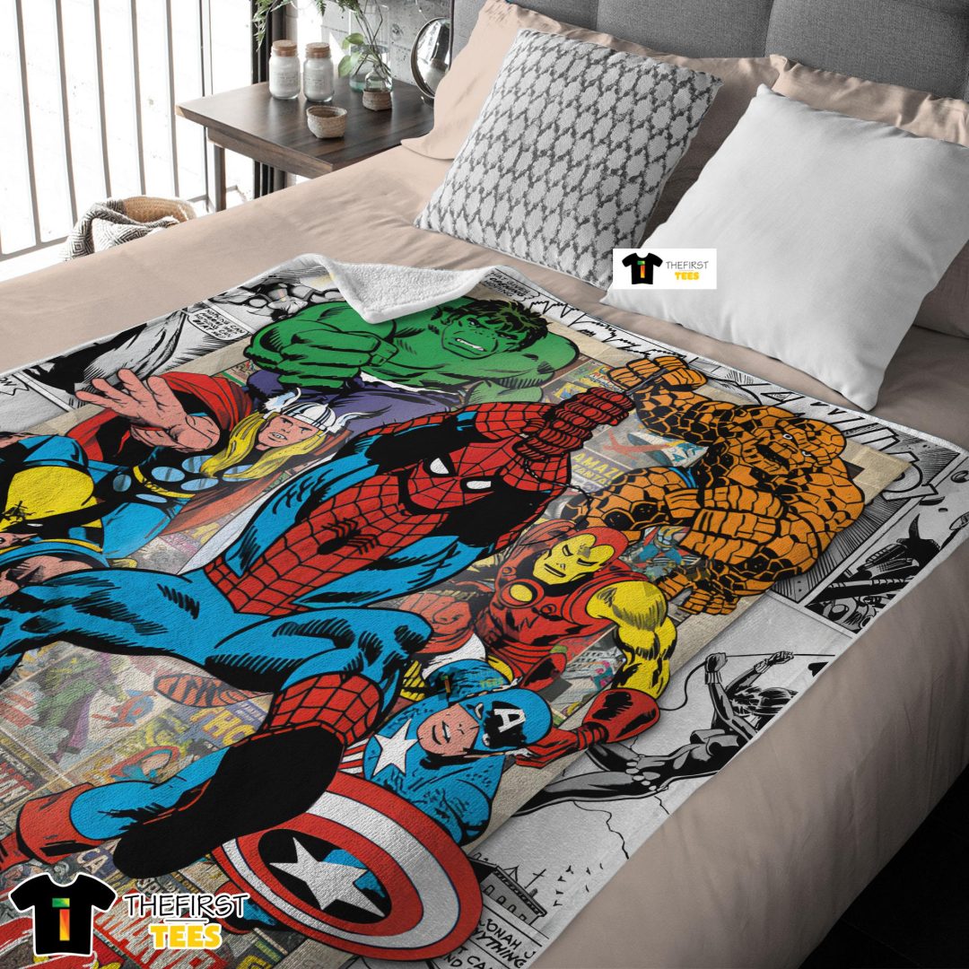 Marvel Comics Superhero Blanket Fleece Customized Blanket Marvel Comics Superhero Blanket Fleece Customized Blanket