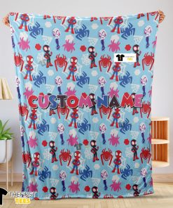Marvel Superhero Spidey And His Amazing Friends Birthday Cute Blanket Fleece Customized Blanket