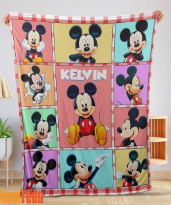 Mickey Mouse Collage Blanket Fleece Customized Blanket