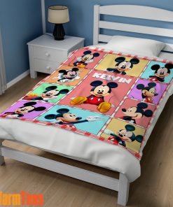 Mickey Mouse Collage Blanket Fleece Customized Blanket