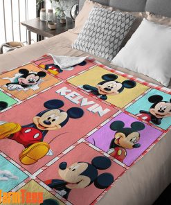 Mickey Mouse Collage Blanket Fleece Customized Blanket