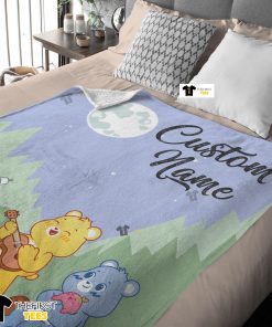 Nelvana The Care Bears Family Camping Fleece Blanket Customize Blanket