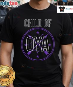 Nice African Goddess Yoruba Religion Veve Child Of Oya Orisha T-Shirt featuring vibrant colors and intricate designs.