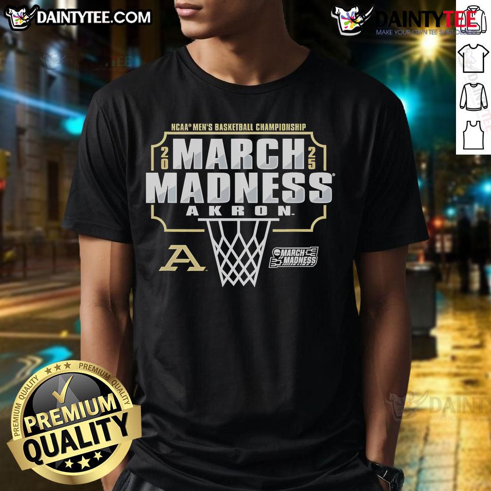 Nice Akron Zips March Madness 2025 Men'S Basketball Championship T Shirt 2025 Akron Zips March Madness Men's Basketball Championship T-Shirt featuring vibrant team colors and logo design.