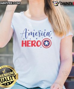Nice America Hero Ladies Tee featuring a stylish design, perfect for celebrating patriotism and comfort in women's fashion.