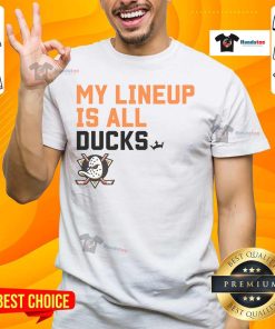 Nice Anaheim Ducks My Lineup T-Shirt featuring team colors and logo, perfect for fans and game day wear.