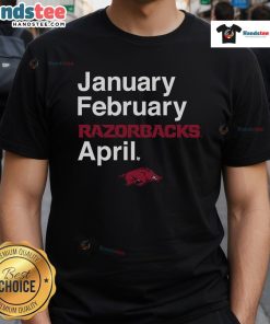 Nice Arkansas Basketball T-Shirt featuring Razorbacks design, perfect for fans in January, February, and April games.