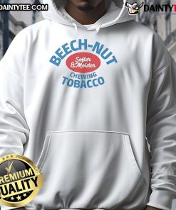Nice Beech Nut Softer and Moister Chewing Tobacco hoodie in black, showcasing a stylish design for tobacco enthusiasts.