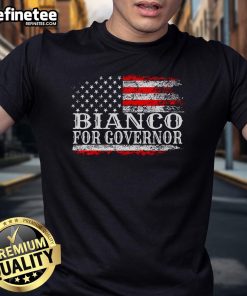 Nice Bianco For Governor T-Shirt featuring bold graphic design and vibrant colors promoting Nice Bianco's campaign.