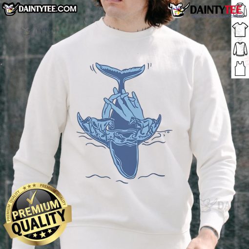 Billie Marten dog-eared whale sweatshirt featuring a unique design, perfect for casual wear and animal lovers.