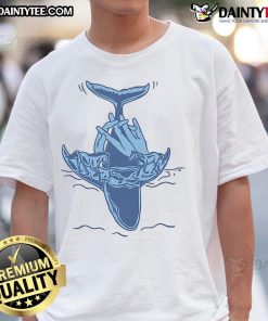 Billie Marten Dog Eared Whale T-Shirt featuring a whimsical whale design on a casual, stylish shirt for music lovers.