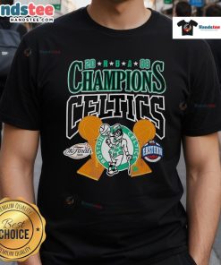 Boston Celtics Fanaticity Big Champ NBA Finals Champions T-Shirt in green, celebrating Celtics' victory and fan pride.