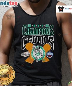 Boston Celtics Fanaticity tank top for NBA Finals champions, perfect for passionate Celtics supporters and basketball fans.