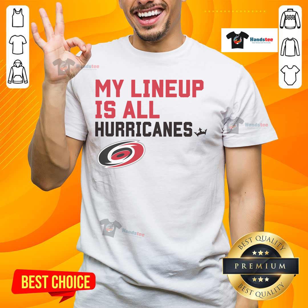 Nice Carolina Hurricanes My Lineup T Shirt Nice Carolina Hurricanes My Lineup T-Shirt featuring team colors and logo, perfect for fans supporting their favorite NHL team.
