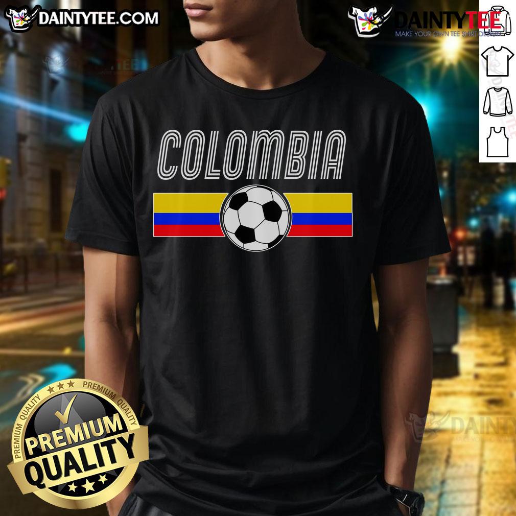 Nice Colombia Futball Soccer Ball Logo T Shirt Nice Colombia Futball Soccer Ball Logo T-Shirt featuring vibrant colors and a stylish design for soccer enthusiasts.