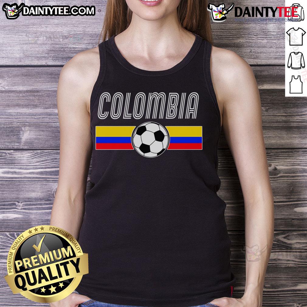 Nice Colombia Futball Soccer Ball Logo Tank Top