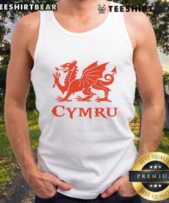 Stylish Nice Cymru Wales Cardiff dragon tank top featuring a vibrant dragon design, perfect for Welsh pride and summer wear.