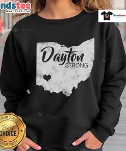 Cozy Nice Dayton Strong Sweatshirt in navy blue, perfect for showing support and staying comfortable on cool days.