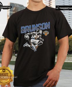 Nice DraftKings x NBPA Jalen Brunson T-Shirt featuring bold graphics, perfect for basketball fans and casual wear.
