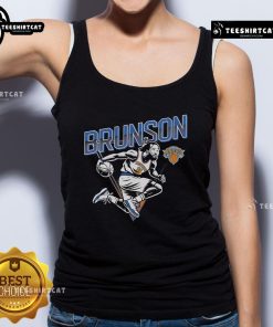 Jalen Brunson tank top from Nice DraftKings x NBPA collection, featuring sleek design and vibrant team colors.