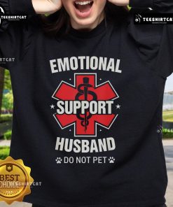 Nice Emotional Support Husband sweatshirt with 'Do Not Pet' text, perfect for cozy and humorous casual wear.