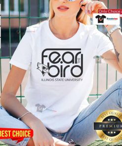Illinois State University ISU logo on a stylish ladies tee, perfect for fans of Nice Fear the Bird apparel.