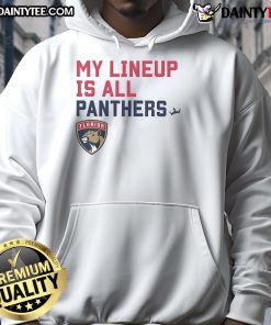 Nice Florida Panthers My Lineup Is All Logo Hoodie showcasing team pride with vibrant graphics and a cozy design.
