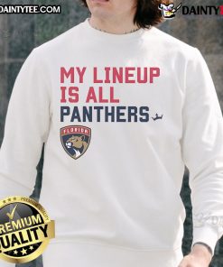Nice Florida Panthers My Lineup Is All Logo Sweatshirt featuring bold team graphics, perfect for game day style.