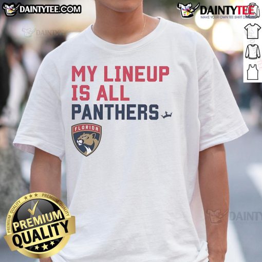 Nice Florida Panthers My Lineup Is All Logo T-Shirt featuring vibrant team colors and iconic logo for fans.