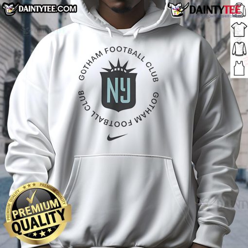 Nice Gotham Football Club Sky Blue Logo Hoodie showcasing vibrant design and comfortable fit for fans and players.