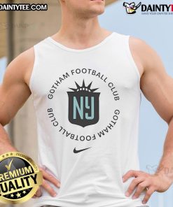 Sky blue tank top featuring the Nice Gotham Football Club logo, perfect for fans and casual wear.
