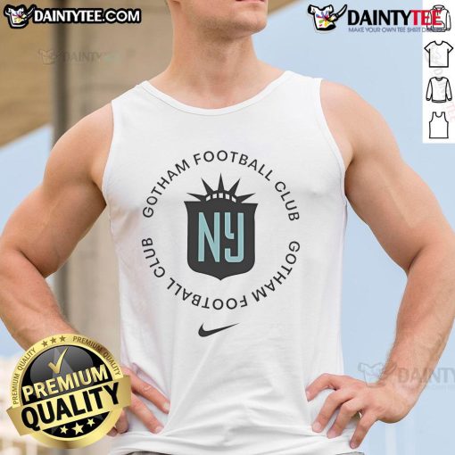 Sky blue tank top featuring the Nice Gotham Football Club logo, perfect for fans and casual wear.
